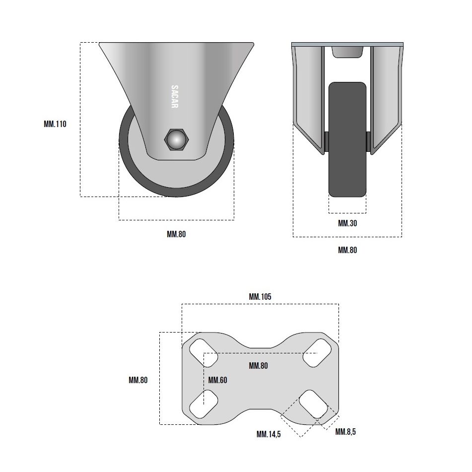 ruota-gomma-termoplastica-fissa-mm-dot-80