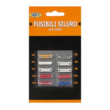 SET 10 FUSIBILI A SILURO ASSORTITI