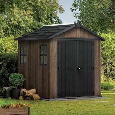 KETER CASETTA DA GIARDINO APEX 757/775 SIGNATURE WALNUT - DOPPIA OPZIONE MONTAGGIO