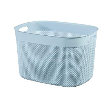 CESTA FILO 38X29XH22CM BLU PIETRA