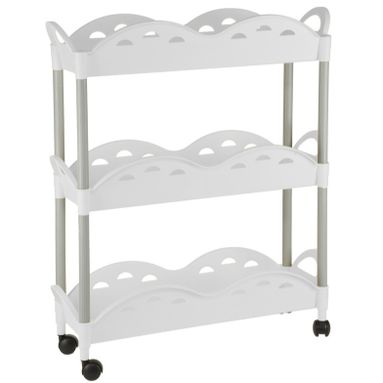 CARRELLO OPLA 3 CESTI 68X19XH56CM BIANCO.