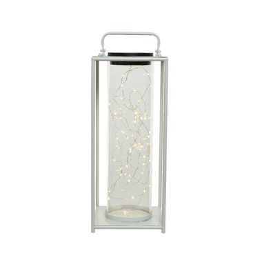 LANTERNA MODERNA SOLARE CON 100 MICROLED A LUCE CA