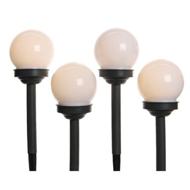 SET 4 LAMPADE SOLARI SFERA H27CM NERE