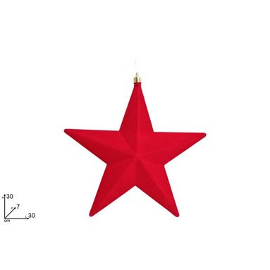 STELLA 30CM FLOCCATA ROSSA