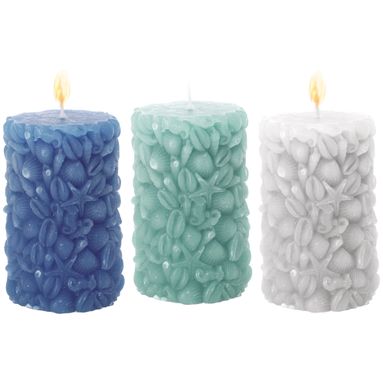 CANDELA DECORATIVA D7XH10.5CM STELLE / CONGHIGLIE