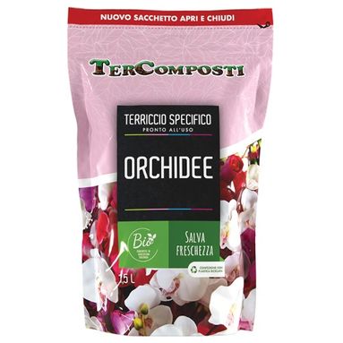 TERRICCIO PER ORCHIDEE 1,5L IN BUSTA APRI E CHIUDI