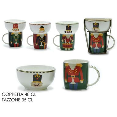 SET TAZZA 35CL E COPPETTA SOLDATO SCHIACCIANOCI.