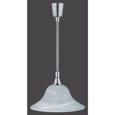 LAMPADARIO VIOLA E27 D.39CM BIANCO SPAZZOLATO.