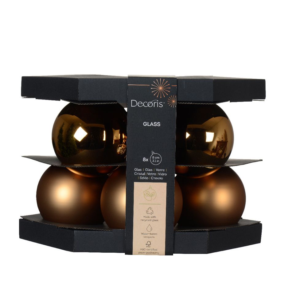 sfere-natalizie-8cm-marrone-pecan-8pz-in-vetro