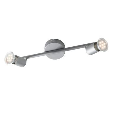 BARRA 2 SPOT LED COOPER GU10 10W 30XH14CM SILVER