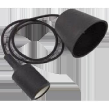 PENDEL E27 98CM NERO IN PLASTICA E SILICONE