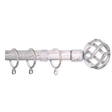 KIT BASTONE TENDA CAOS 120-210CM NICHEL SATINATO