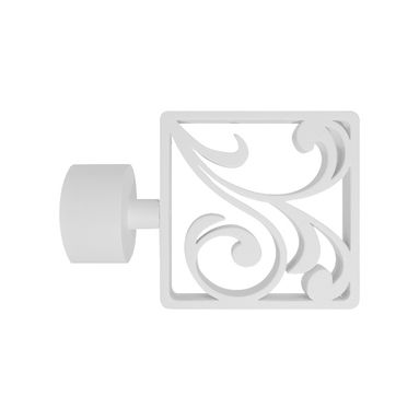 TERMINALE ARABESCUE D.28MM BIANCO