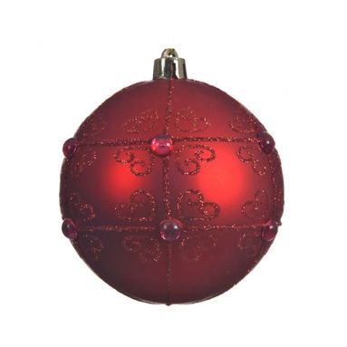 SFERA NATALIZIA ROSSA 8CM ASSORTITA.