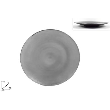 CENTROTAVOLA TONDO 45CM SILVER.