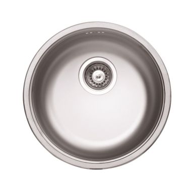 LAVELLO INOX INCASSO D.43,5CM STAMPATO CON PILETTA
