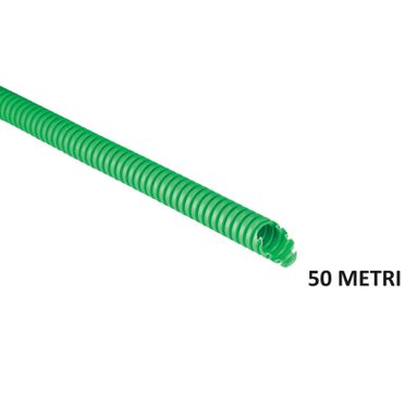 TUBO CORRUGATO 3321 D.25MM 50M IN PVC VERDE.