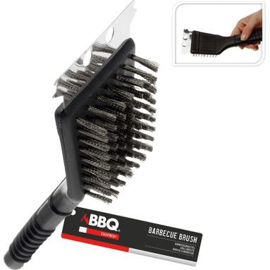 SPAZZOLA BBQ 21CM IN ACCIAIO INOX CON RASCHIETTO