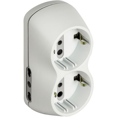 ADATTATORE B4 16A 2 SCHUKO/2 BIPASSO BIANCO