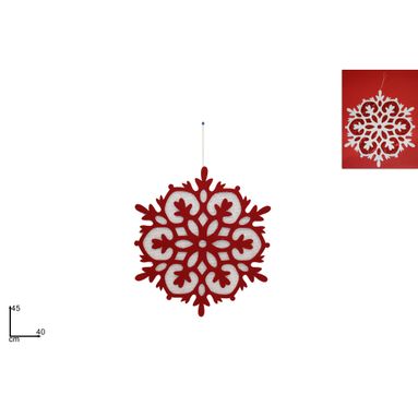 DIETROPORTA FIOCCO DI NEVE 45CM 2 COL.