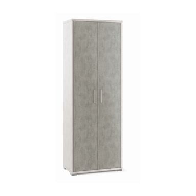 MOBILE 2 ANTE 71X41XH199CM STRUTTURA OSSIDO BIANCO FRONTALE CEMENTO
