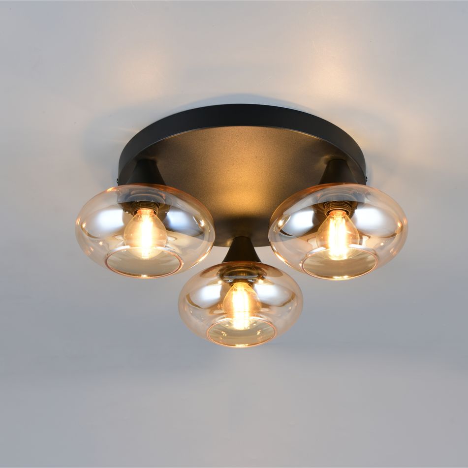 plafoniera-3xe14-divina-d-dot-40cm-nera-slash-vetri-ambra