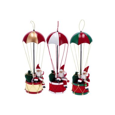 MONGOLFIERA CON BABBO NATALE D.23XH60CM.