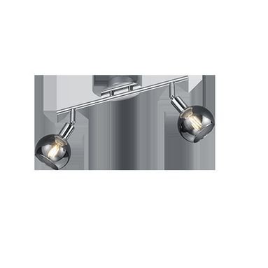 BARRA 2 SPOT BREST E14 40CM CROMO/VETRI FUME'