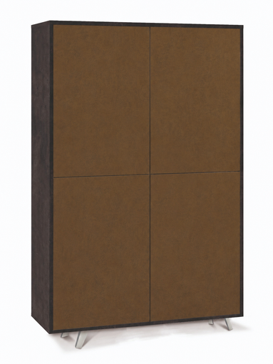 MOBILE 4 ANTE KIT 108X41XH161CM STRUTTURA OSSIDO NERO FRONTALE RUGGINE