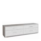 mobile-4-cassetti-kit-179x47xh50cm-struttura-cemento-frontale-ossido-bianco