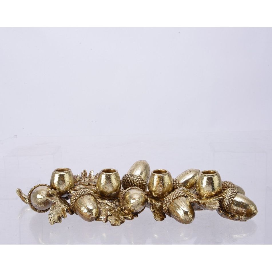 portacandela-oro-4-posti-con-ghiande-h44cm