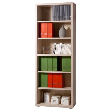 LIBRERIA 6 VANI STAMPA 80X36X220H CM COLORE ACERO
