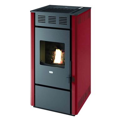 STUFA A PELLET MARTINA KW 11,5 COLORE ROSSO CM.46X52X98H.