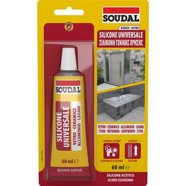 SILICONE ACETICO UNIVERSALE 60ML BIANCO