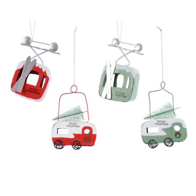 APPENDINO IN METALLO ROSSO/VERDE FUNIVIA