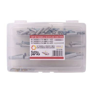 KIT CASA 80 TASSELLI 40 PZ MM.6 20PZ MM.8 10PZ MM.
