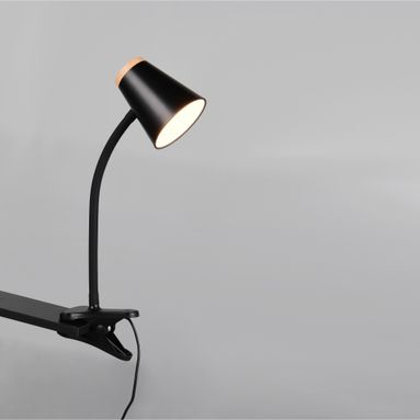 LAMPADA DA TAVOLO LED PONGO 4,5W NERA CON PINZA