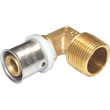 RACCORDO A GOMITO MASCHIO D.1/2X16 PER MULTISTRATO