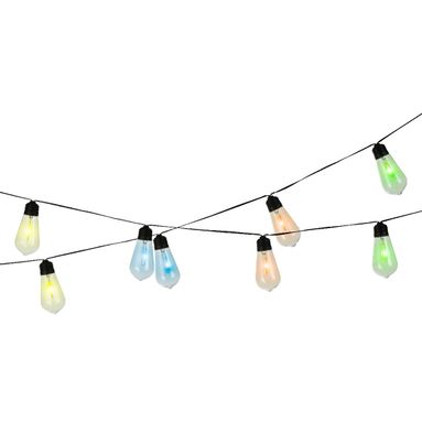 CATENA SOLARE LED CON 10 BULBI MULTICOLOR 180CM IN
