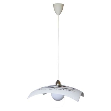 LAMPADARIO40X40 1XE27 M.BI-CR V.LASTRA ROUTE6