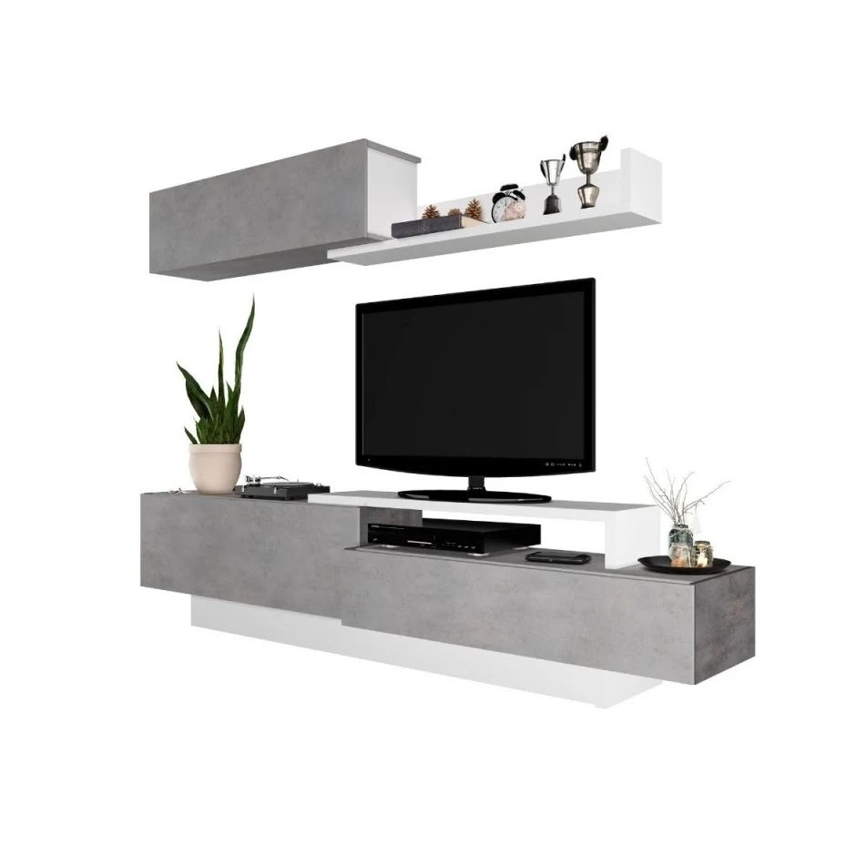 parete-attrezzata-ottanta-240x42cm-cemento-slash-bianco