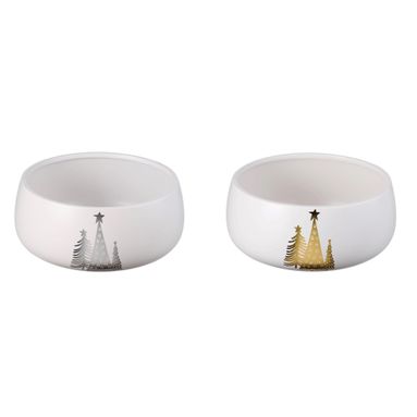 VASO NATALIZIO IN CERAMICA D.24XH10CM ALBERO.