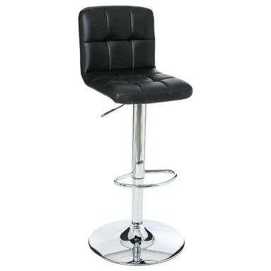 SGABELLO DELEK H93CM IN ECOPELLE NERA