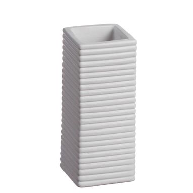 VASO IN CERAMICA BLANQUE 7X7XH17.5CM