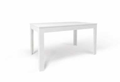 TAVOLO ALLUNGABILE 140+60 80X140XH75CM STRUTTURA OSSIDO BIANCO FRONTALE OSSIDO BIANCO