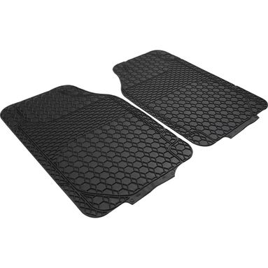 COPPIA TAPPETINI AUTO ANTERIORI AURELIA NERI PVC.