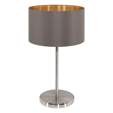 LAMPADA DA TAVOLO MASERLO E27 23XH42CM NICHEL SATI