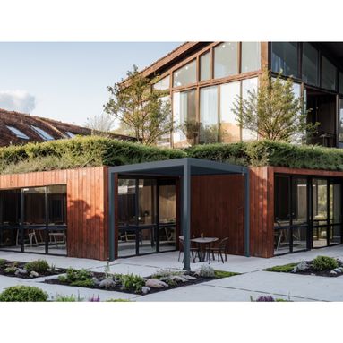 PERGOLA 304X304XH250CM GRIGIO RAL 7016 ALLUMINIO.