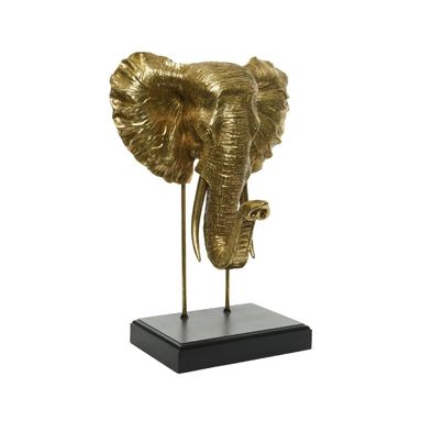 TESTA D'ELEFANTE ORO 56CM CON BASE RETTANGOLARE NE