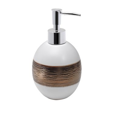 DISPENCER ALEXIA IN CERAMICA BIANCA/RAME